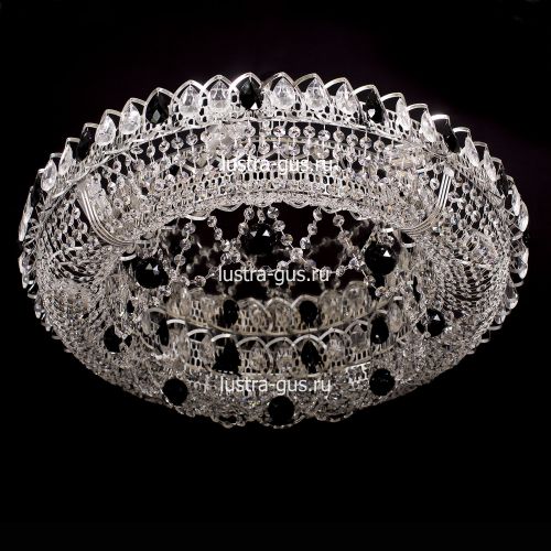 Люстра Кольцо Снежинка черная в Подольске Гусь Хрустальный