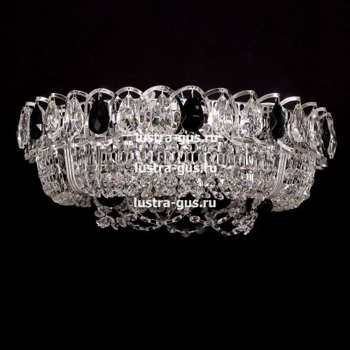 Люстра Кольцо Снежинка черная в Подольске Гусь Хрустальный