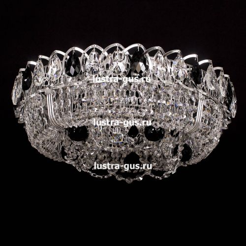 Люстра Кольцо Снежинка черная в Подольске Гусь Хрустальный