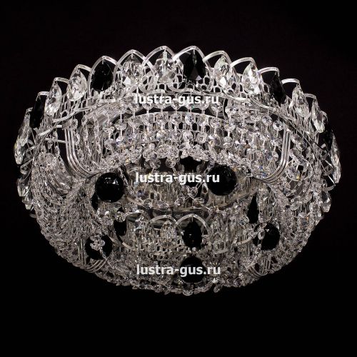 Люстра Кольцо Снежинка черная в Подольске Гусь Хрустальный