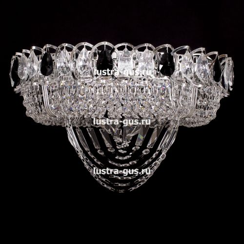 Люстра Кольцо Водоворот черная в Подольске Гусь Хрустальный