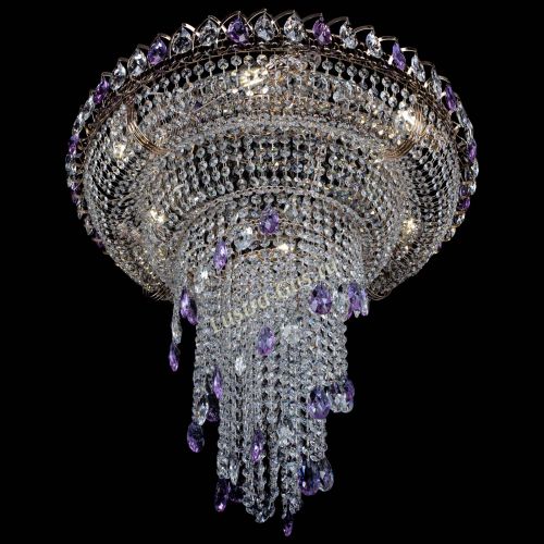 Люстра Кольцо №10 фиолетовая в Подольске Гусь Хрустальный