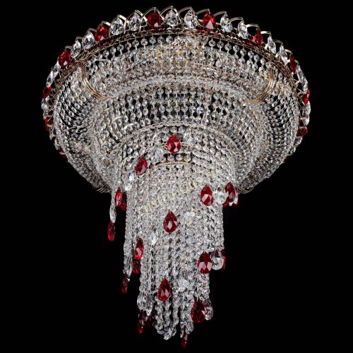 Люстра Кольцо №10 красная в Подольске Гусь Хрустальный