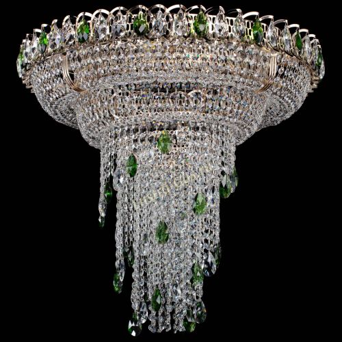 Люстра Кольцо №10 зеленая в Подольске Гусь Хрустальный