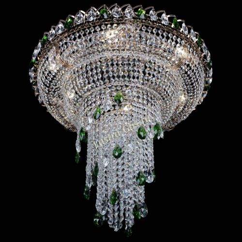 Люстра Кольцо №10 зеленая в Подольске Гусь Хрустальный
