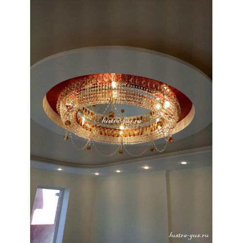 Люстра Кольцо Блин 1000 мм в Подольске Гусь Хрустальный