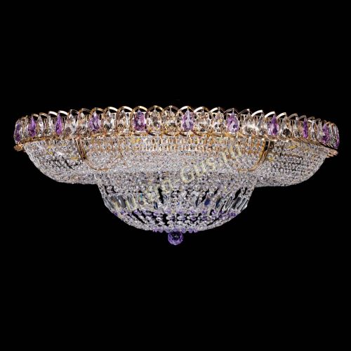 Люстра Кольцо Классика фиолетовая 800 мм в Подольске Гусь Хрустальный