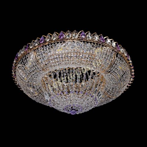 Люстра Кольцо Классика фиолетовая 800 мм в Подольске Гусь Хрустальный