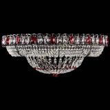 Люстра Кольцо Классика №8 Черная с красными подвесками в Подольске