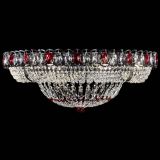 Люстра Кольцо Классика №8 Черная с красными подвесками в Подольске