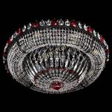 Люстра Кольцо Классика №8 Черная с красными подвесками в Подольске
