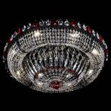 Люстра Кольцо Классика №8 Черная с красными подвесками в Подольске