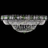 Люстра Кольцо Классика №8 Черная с зелеными подвесками в Подольске