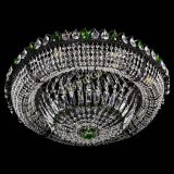 Люстра Кольцо Классика №8 Черная с зелеными подвесками в Подольске