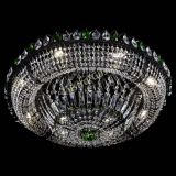 Люстра Кольцо Классика №8 Черная с зелеными подвесками в Подольске