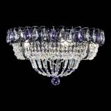 Люстра Кольцо Классика Черная с фиолетовыми подвесками в Подольске