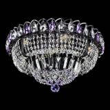 Люстра Кольцо Классика Черная с фиолетовыми подвесками в Подольске