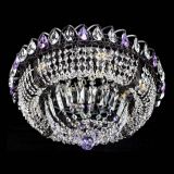 Люстра Кольцо Классика Черная с фиолетовыми подвесками в Подольске