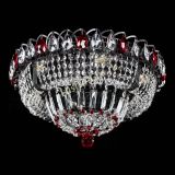 Люстра Кольцо Классика Черная с красными подвесками в Подольске