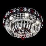 Люстра Кольцо Классика Черная с красными подвесками в Подольске