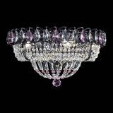 Люстра Кольцо Классика Черная с розовыми подвесками в Подольске