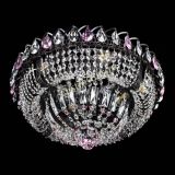 Люстра Кольцо Классика Черная с розовыми подвесками в Подольске