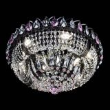 Люстра Кольцо Классика Черная с розовыми подвесками в Подольске