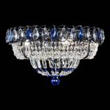 Люстра Кольцо Классика Черная с синими подвесками в Подольске Люстра Кольцо Классика Черная с синими подвесками в Подольске