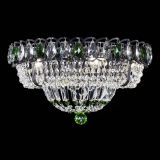 Люстра Кольцо Классика Черная с зелеными подвесками в Подольске