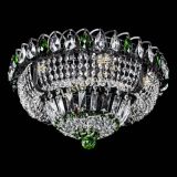 Люстра Кольцо Классика Черная с зелеными подвесками в Подольске