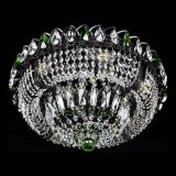 Люстра Кольцо Классика Черная с зелеными подвесками в Подольске