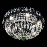 Люстра Кольцо Классика Черная с зелеными подвесками в Подольске