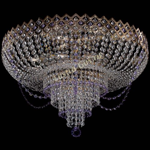 Люстра Корона №11 фиолетовая в Подольске Гусь Хрустальный