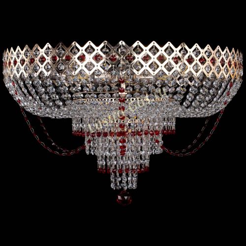 Люстра Корона №11 красная в Подольске Гусь Хрустальный