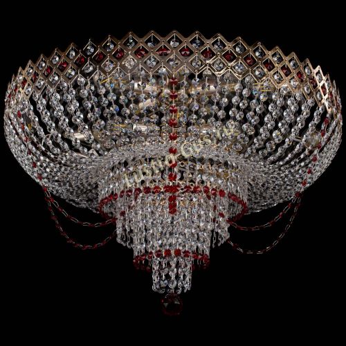 Люстра Корона №11 красная в Подольске Гусь Хрустальный