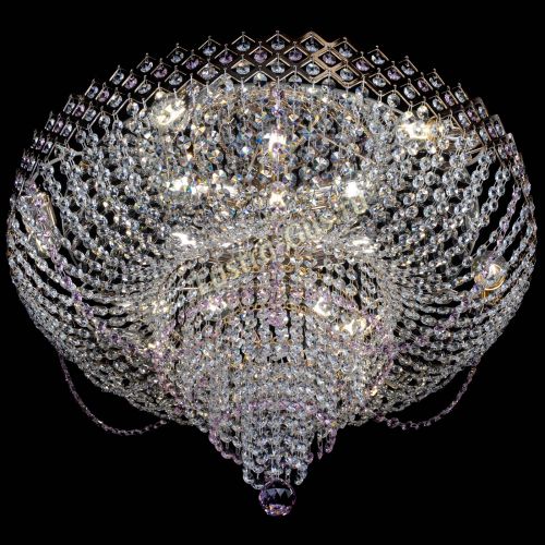 Люстра Корона №11 розовая в Подольске Гусь Хрустальный