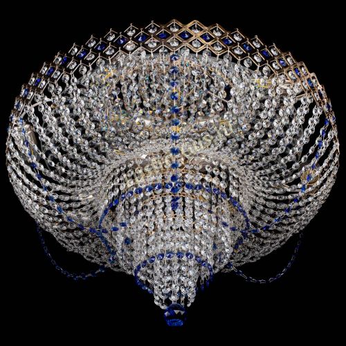 Люстра Корона №11 синяя в Подольске Гусь Хрустальный