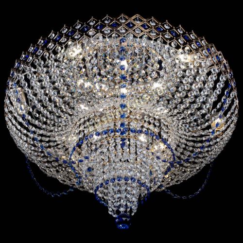 Люстра Корона №11 синяя в Подольске Гусь Хрустальный