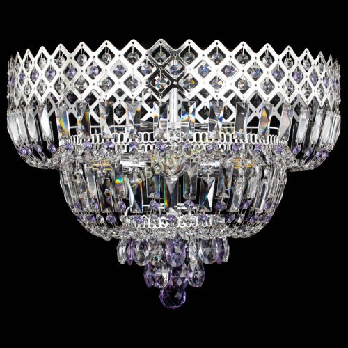 Люстра Корона №5 фиолетовая в Подольске Гусь Хрустальный
