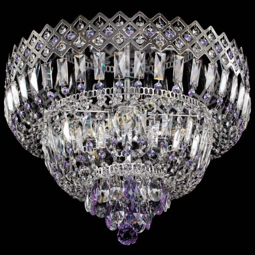 Люстра Корона №5 фиолетовая в Подольске Гусь Хрустальный
