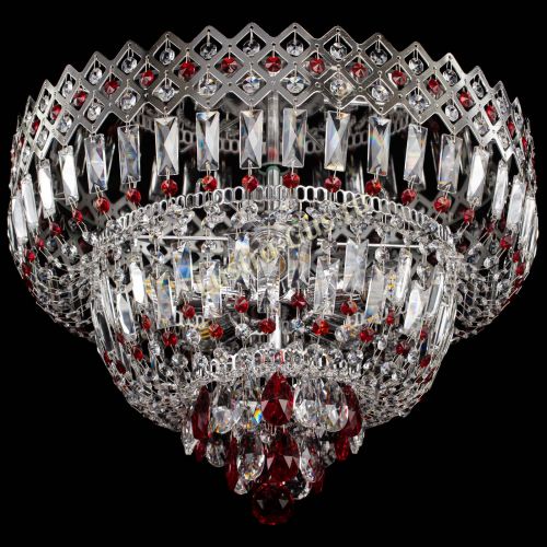 Люстра Корона №5 красная в Подольске Гусь Хрустальный