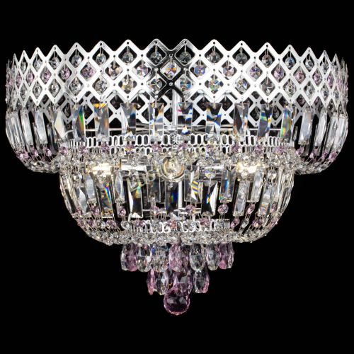 Люстра Корона №5 розовая в Подольске Гусь Хрустальный