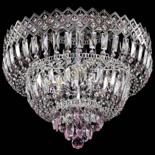 Люстра Корона №5 розовая в Подольске Гусь Хрустальный
