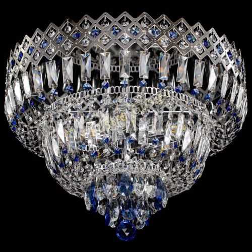 Люстра Корона №5 синяя в Подольске Гусь Хрустальный