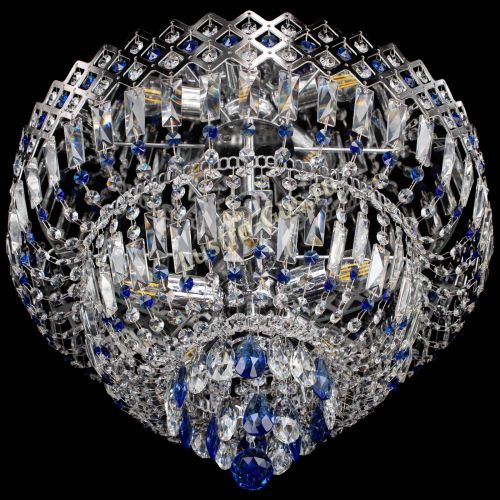 Люстра Корона №5 синяя в Подольске Гусь Хрустальный