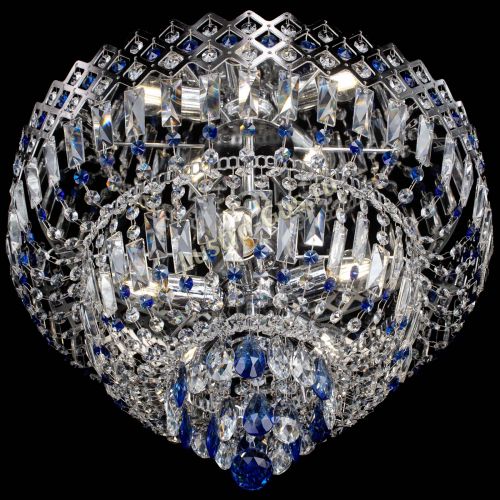 Люстра Корона №5 синяя в Подольске Гусь Хрустальный