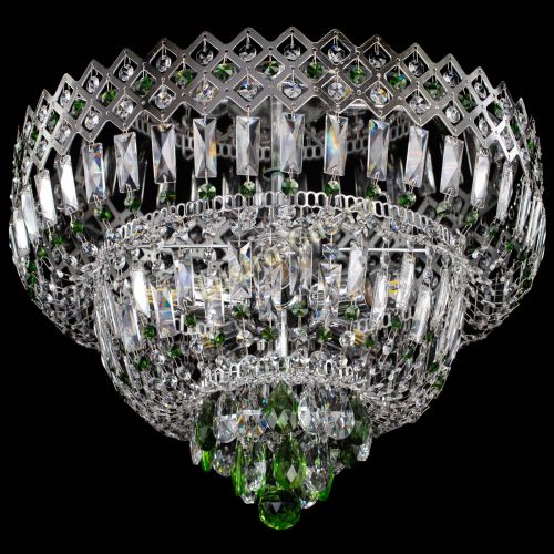 Люстра Корона №5 зеленая в Подольске Гусь Хрустальный