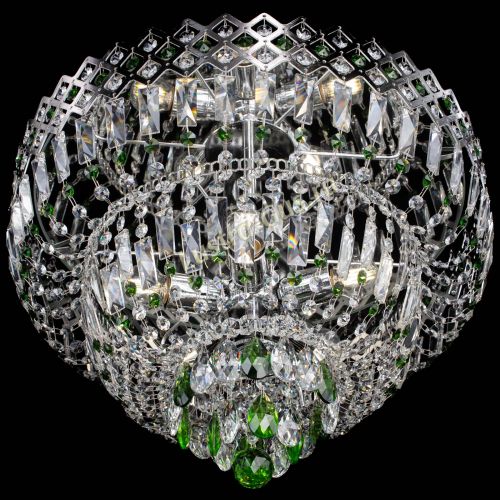 Люстра Корона №5 зеленая в Подольске Гусь Хрустальный