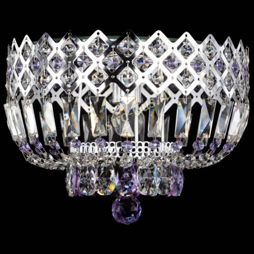 Люстра Корона пластинка №1 фиолетовая в Подольске Гусь Хрустальный