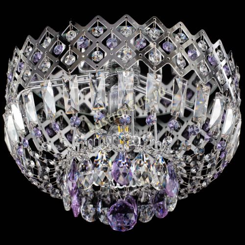 Люстра Корона пластинка №1 фиолетовая в Подольске Гусь Хрустальный